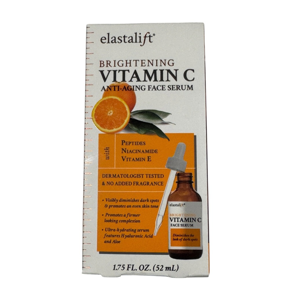 Elastalift Brightening Vit. C Anti-Aging Face Serum Peptides Niacinamide 1.75oz